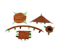 BONKZEBU Juego de Escondite de Conejillo de Indias, Hamaca Suave y Cómoda para Rata Hámster, Juego de Accesorios de Jaula Colgante para Animales Pequeños, 5 uds.