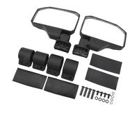 BONKZEBU Juego de Espejos Laterales Negros Ajustables para Motocicleta para UTV ATV, Espejos Retrovisores de Visión Amplia y Clara para Mejorar la Seguridad de Conducción, Hechos de ABS, 2 Piezas