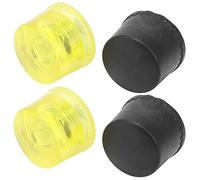 BONKZEBU Juego de Puntas de Repuesto de Cabezal de Golpe de Goma Preciso que Minimiza el Daño Superficial para Accesorios de Mazo, 2 Cabezales de Golpe de Goma Amarillos y Negros para Montar (Φ30mm)
