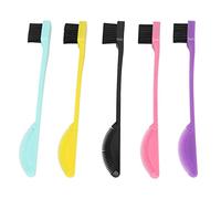 BONKZEBU Kit de Aseo Profesional para Cabello Liso, Peine con Cepillo de Doble Filo, para Salón de Belleza en el Hogar, Material ABS, 5 Piezas