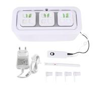 BONKZEBU Macetero con Riego Automático, de Cultivo Hidropónico Automático con Monitoreo del Nivel de Agua y Alerta de Nivel bajo de Agua, para el Hogar, Flores, Vegetales, Jardín (Enchufe europeo)