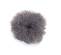 BONKZEBU Manguito de Viento Lavalier de Piel Artificial para Eliminación del Ruido del Viento y Decoración de Micrófono para Creadores de Contenido y Podcasters (Gris)