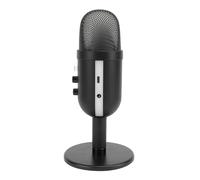 BONKZEBU Micrófono de Condensador Sonido Mejorado con Luz Ambiental de Color para Transmisión en de Videos de Juegos, Micrófono de PC USB para Podcasting - Soporte de Base de Metal