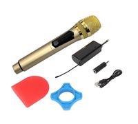 BONKZEBU Micrófono Inalámbrico Inalámbrico, Micrófonos Inalámbricos de Recolección de Sonido Eficientes, Signal Mini Mic Pro, Conferencia para el Hogar Al Aire Libre (Oro)