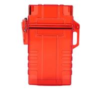 BONKZEBU Mini Estuche de Almacenamiento Portátil a Prueba de Agua para Actividades Al Aire Libre, Soporte Compacto y Ligero con Cuerda con Silbato (Rojo)