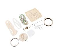 BONKZEBU Mini Juego de Fabricación de Llaveros con Aro de Bordado, Componentes Modulares, Técnicas de Costura Básicas, Compacto y Versátil para Principiantes en Bordado, Proyecto de Manualidades