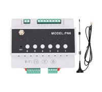 BONKZEBU Módulo de Interruptor de relé Inteligente 6 Canales 16A Motor | Montaje en Riel DIN para WiFi, Interruptor Basculante de Reinicio de bajo Voltaje 485 Compatible, para Luz de Bomba de