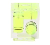 BONKZEBU Nivel de Burbuja de Zapata Fría Nivel de Aire de Cámara Firme y Estable para Entusiastas de Disparos Verticales Plástico Verde