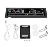 BONKZEBU Panel de Visualización de Temperatura de PC de 8,8 Pulgadas, Pantalla LCD FHD Resolución de 1920x480 Ángulo de Visión de 178° para Monitoreo de RAM de CPU GPU, con Conexi (Negro)