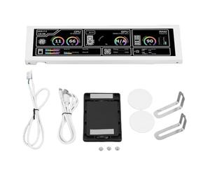 BONKZEBU Panel de Visualización de Temperatura de PC de 8,8 Pulgadas, Pantalla LCD FHD Resolución de 1920x480 Ángulo de Visión de 178° para Monitoreo de RAM de CPU GPU, con Conexi (Blanco)