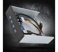 BONKZEBU Panel Frontal USB CD ROM Driver Hub PCI-E con Cable Suave y Cable Negro para Placas Base con Interfaz PCI-E, Material de Aleación de Aluminio, Adecuado para Constructores de PC DIY