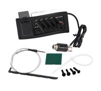 BONKZEBU Pastilla de Guitarra EQ Preamplificador de Guitarra Eléctrica Acústica Profesional con Control BASS MIDD TREB PRES para Acústica Folk Clásica Cable de Enchufe de Metal de