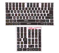 BONKZEBU Pegatinas de 2 Pcs Pegatinas PVC Decorativas, Calcomanías de Teclas de Computadora de Escritorio Generales de Escritorio para 84 a 108 Teclas de Teclado, Pegatinas de Teclado en