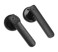 BONKZEBU Perilla de Puerta Avanzada con Huella Dactilar, Cerradura de Entrada sin Llave para Puerta de 30-65mm de Espesor, Oficina en Casa, Aleación de Zinc, Color Negro