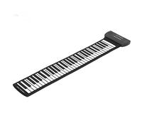 BONKZEBU Piano de Mano de 61 Teclas, Portátil, Sonido Envolvente Estéreo 4D, Teclado Eléctrico Enrollable, Piano para Todas las Edades, Parada de Reproducción de Grabación, Portátil para (PM61)