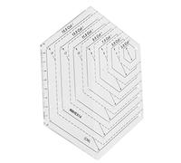 BONKZEBU Plantilla de Acolchado Hexagonal, Regla Acrílica Transparente de Alta Precisión para Corte de Dibujo, Herramienta de Costura Artesanal para Diseño de Ropa, 6,1 X 7,0 X 3,5 Pulgadas