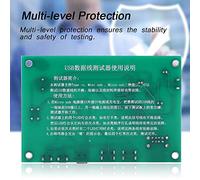 BONKZEBU Probador de Tríada de Cable USB Accesorio de Prueba de Cable de Datos Precisos para Profesionales Material PCB Tipo C/Mini USB/Micro Tarjeta de Prueba de Carga