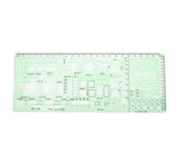 BONKZEBU Reglas de Plantilla de Dibujo de Arquitectura Kit de Plástico Resistente para Diferentes Formas Medición de Puntuación y Plantillas para Diseño de Arte Escolar y de Oficina, Ingeniería