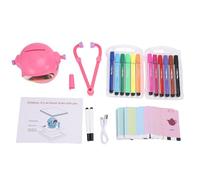 BONKZEBU Robot de Dibujo para Niños con 150 Tarjetas de Aprendizaje, Máquina de Pintura de Arte Inteligente Educativa Interactiva por Voz, Robot de Dibujo de Aprendizaje Creativo (Rosa)