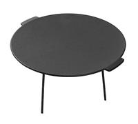 BONKZEBU Sartén para Parrilla de Barbacoa Redonda de Hierro Fundido sin Humo, Plancha Antiadherente Duradera para Fiestas de Barbacoa en Interiores y Exteriores para Costillas de Panceta de Cerdo,