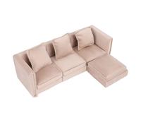 BONKZEBU Sofá de Casa de Muñecas en Miniatura a Escala 1:12, sofá Elegante con Almohadas para Decoración del Hogar, Fibra de Poliéster, 1 Unidad