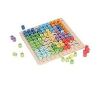 BONKZEBU Tablero de Bloques Matemáticos de Madera 3 en 1 para Niños para el Desarrollo Educativo del Cerebro, para Niños