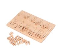 BONKZEBU Tablero de Práctica de Números de Madera, Ayuda Didáctica Ideal para Niños en Edad Preescolar, Material de Tilo