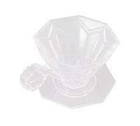 BONKZEBU Taza de café con Goteo Manual, Cono de Filtro de Resina con Línea de Quilla Espesa para Disfrutar de la Mañana, Fácil Limpieza, 5,9 Oz (Transparente)