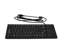 BONKZEBU Teclado Mecánico USB Industrial, Resistente Al Agua, con Panel Táctil Integrado para Portátil, con Cable, USB con concentrador.