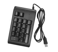 BONKZEBU Teclado Numérico Mecánico con Cable USB Compacto para OS X Portátil para Contadores ABS Azul, Morado, Rojo (Negro)