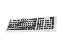 BONKZEBU Teclas de OEM de Inyección de Dos Colores, 110 Uds., Fáciles de Reemplazar para la Mayoría de los Teclados, Buena Sensación de Escritura (Panel Negro Letras Blancas)