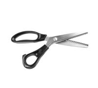 BONKZEBU Tijeras Dentadas Profesionales de Acero Inoxidable con Borde Triangular, 3, 5, 7mm, para Telas y Manualidades, 23cm de Longitud (5mm)