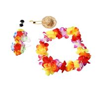 BONKZEBU Traje de Verano de Ganso de Porche, Disfraz Hawaiano Colorido para Decoración de Césped de 23 Pulgadas, Juego de 4 Piezas de Poliéster