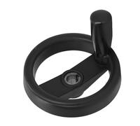 BONKZEBU Volante de Plástico Plegable de 125 Mm de Diámetro Exterior de 12 Mm para Fresadora de Torno, Diseño Conveniente que Ahorra Espacio, Adecuado para Máquinas Herramienta Industriales, Negro