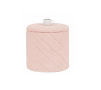 Bonlife Taburete Redondo otomano con Espacio de Almacenamiento, Taburete Plegable con Tapa, Taburete para salón, Dormitorio, Entrada, Color Rosa, 33 x 33 x 35 cm