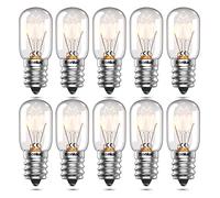 Bonlux 10P E14 15W Bombillas de Sal de Alta Temperatura 300° Regulables para Horno Tubulares E14 SES T22 con Tornillo Edison Pequeño