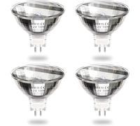 Bonlux 10W MR11 GU4 12V Bombilla Halógena, Regulables, Luz Cálida 2800K, Bombilla Incandescente con Diámetro 35MM, Reflector de Espejo y Cubierta Protectora (4-Unidades)