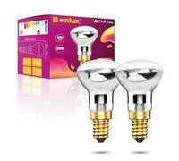 Bonlux 2x E14 R39 25W Bombilla de Lava Lampara Reflector Focos Regulable Lava Lamp SES Bombilla de Edison Luz Cálida 2400-2600K Ángulo de Haz Amplio de 360 Grados 240V