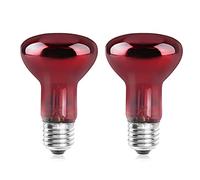 Bonlux 50W Lámpara de calor infrarroja Regulable E27 R63 Bombilla Lámpara de calor de reptil roja UVA+UVB AC220-240V Luz de calefacción para anfibios, tortugas, gecos, tortugas, serpientes (2 piezas)