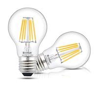 Bonlux 6W A60 E27 LED Bombillas AC/DC 12-24V Edison Tornillo LED Bombilla Filamento Blanco Cálido 2700K Bombilla Vintage Equivalente 60W 75W Halógena para RV Camper Marine Yacht Lorry (2-Pack)