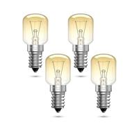 Bonlux Bombilla Horno E14 26W, Resistentes Hasta 300°C, Regulable, Blanco Cálido 2700K T25, para Hornos, Campanas Extractoras, Microondas, Lámparas de Sal y Frigoríficos (4 Unidades)