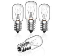 Bonlux Bombilla Lampara de Sal Bombilla E14 Frigorifico Bombilla Horno 15W 300 Grados Bombilla Incandescente Regulable para Nevera, Maquina de coser, Microondas, AC 220V-240V, 4 Unidad