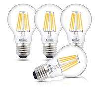 Bonlux Bombilla LED E27 de 12V, Blanco Cálido 2700K, A60, Bombilla LED Vintage, 6W, 650lm, Filamento Edison E27 Equivalente a 75W, para salón, 4 unidades