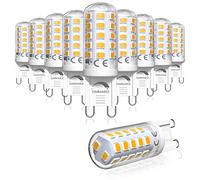 Bonlux Bombilla LED G9 LED Regulable Blanco Calido 2700K, 4W LED Equivalente a Lampara Halógena 40W, Bombilla GU9 Casquillo Pequeño, AC220-240V, Sin Estroboscópico, Ángulo de Luz de 360, 10 Unidad