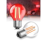 Bonlux Bombilla Roja E27, Bombilla Roja para Dormir, Bombilla de Color E27, Bombilla de Color para Halloween, Navidad