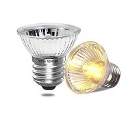 Bonlux Bombilla UVA UVB Tortugas Tierra E27 Luz para Reptiles Lámpara de Calor 50W Bombilla de Calor para Pollitos Lamparas para Tortugas de Agua Bombilla Acuario (Regulable, 2 piezas)