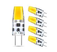 Bonlux Bombillas LED Gy6.35 12V Blanco Cálido 3000K 3W Lámpara LED Bipin JC Tipo Cápsula Bombillas LED Transparentes, Reemplace la Bombilla Halógena GY6.35 / G6.35 25W 30W (5pcs, No Regulables)