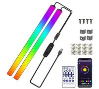 Bonlux decoracion gaming luces led rgb habitacion, ambilight para tv, lampara rgb con control remoto, Puerto usb, efecto de luz dreamcolor de 4 tipos de música, luz de set up gaming