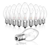 Bonlux E14 bombilla lampara de sal, 7W C7 bombilla e14 luz calida 2700K, regulable Incandescente bombillas vela De Rosca E14 SES, AC 220-240V para horno, microondas,nevera,frigorifico- 10Piezas