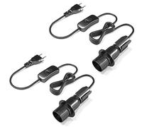 Bonlux E14 Kit de Lámparas de Botellas de Vino Adaptadores de Lámparas de Botellas de Vino con Interruptor y enchufe, Soporte de Lámparas de Botellas de Vino DIY con Cable de 1,8 Metros- Negro 2 pack